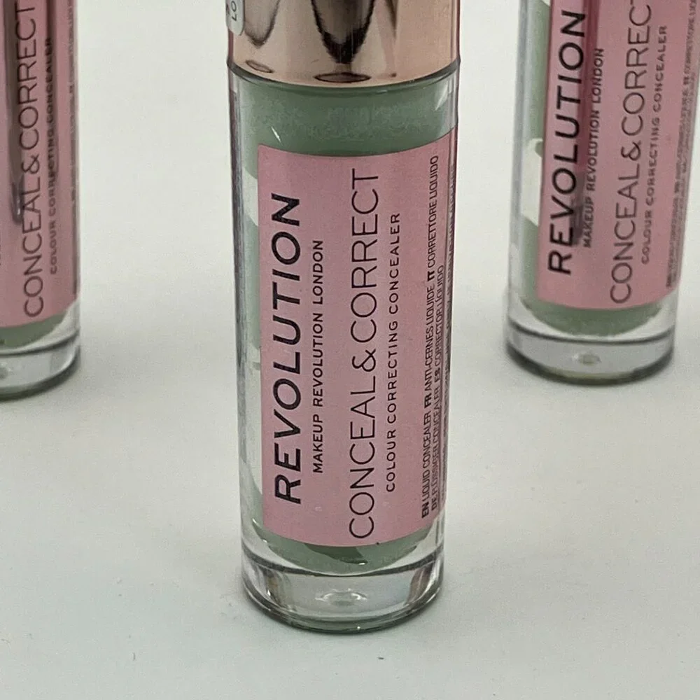 Makeup Revolution Conceal and Correct Green Pack Of 3 Pcs Makeup Set